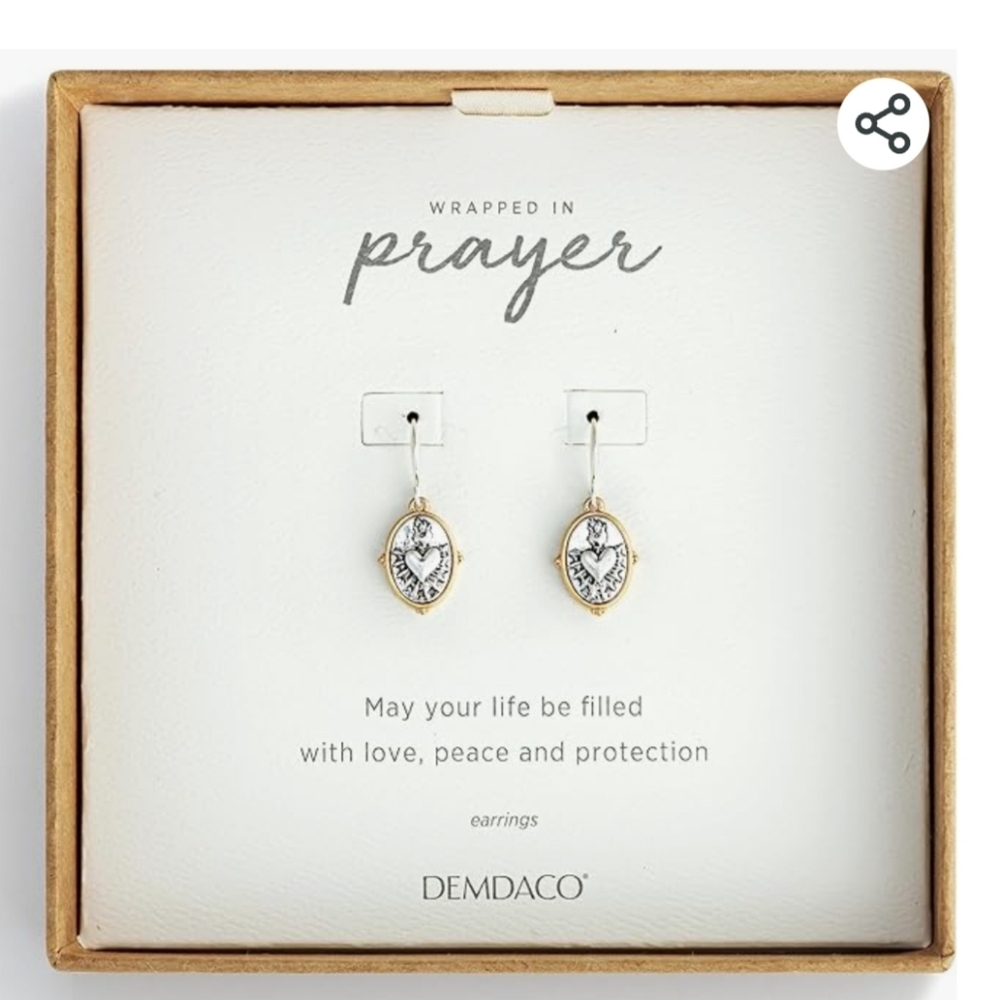 DEMDACO Wrapped in Prayer Womens One Size Metal Fashion Dangle Drop Earrings